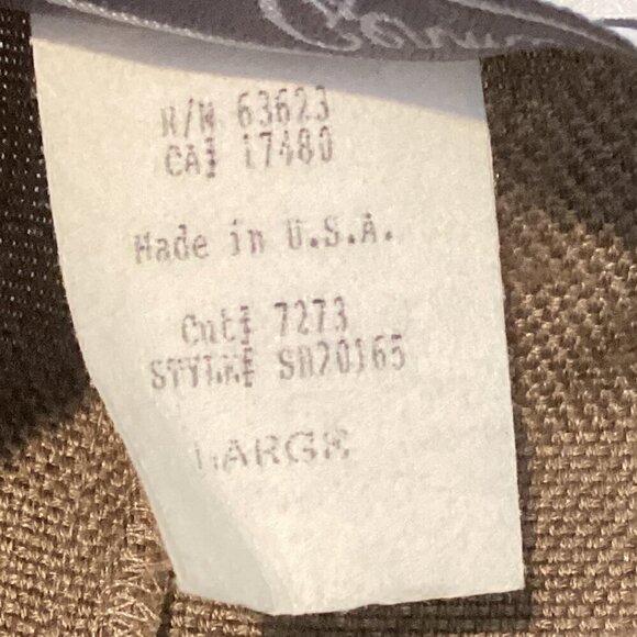VTG Saint Germain Paris Woven Rayon Pull On Trouser Pants Sz L Brown 141X - Picture 8 of 8
